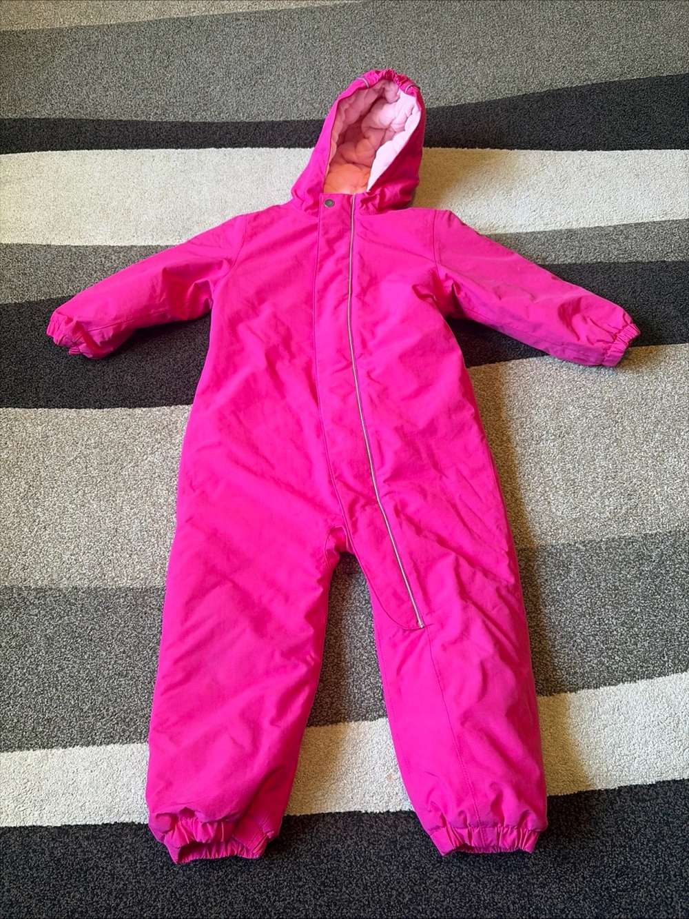 Hanna Andersson Quilted Insulated Pink  Snowsuit Girls Size 100 (4)